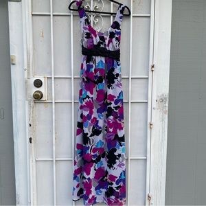 Nicole by Nicole Miller women’s size 8 lined sleeveless empire waist long dress